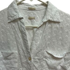 Massimo Alba White Floral Eyelet Topn